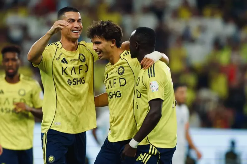 رونالدو وفيليكس يقودان النصر لفوز سهل على الحزم رونالدو وفيليكس يقودان النصر لفوز سهل على الحزم